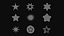 Icone di stelle diverse