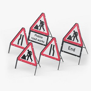 Triangular Road Works Signs 01