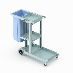 janitorial cart 3D model