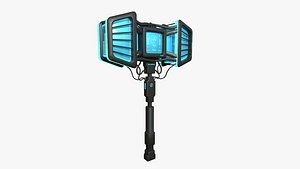 SciFi War Hammer A01 Black Blue - Sci Fi Weapon Design model