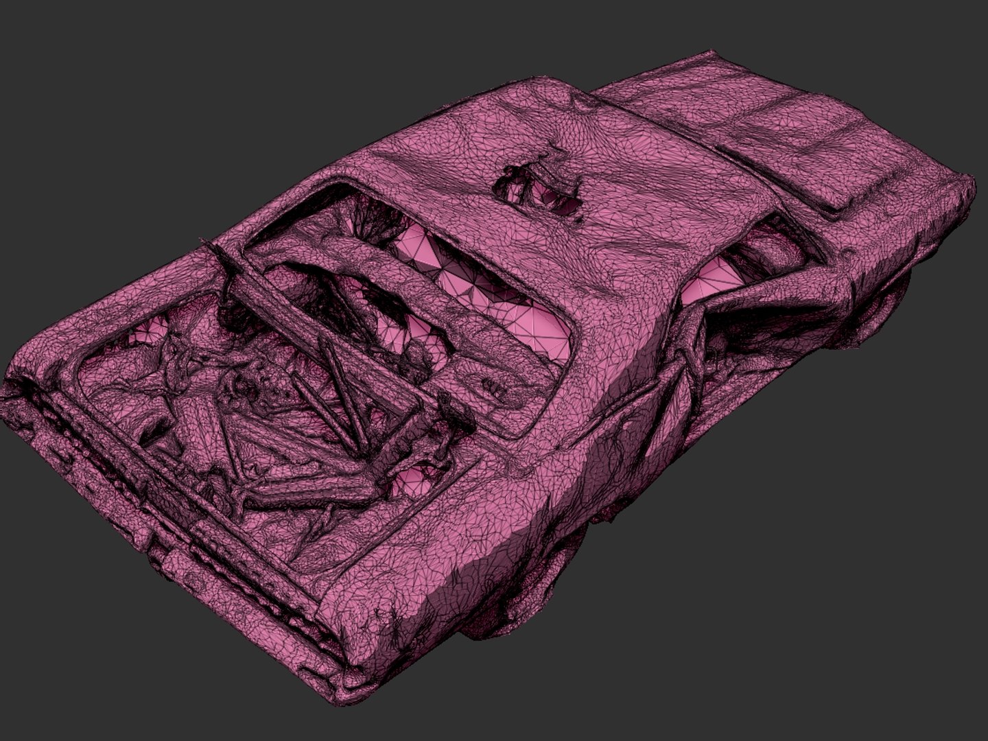 Classic Wreck Car Model TurboSquid 1984252