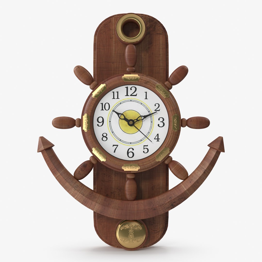3D Model Antique Wall Clock Wallclock - TurboSquid 1713843