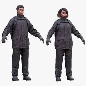 Man and Woman in Winter Outfit