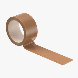 3D packing tape brown 01 model