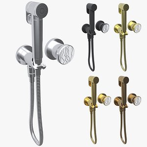 Thg Paris Yoko Ice Wall mounted handshower bidet tap Wc Douche 3D