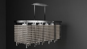 modern crystal chandelier 3D model