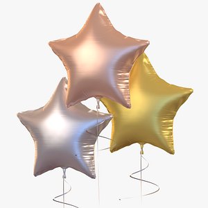 3D balloon metallic star