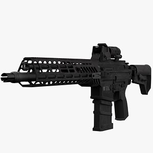 3D model Low poly Black SigSauer MCX Spear