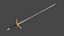 3D sword broadsword
