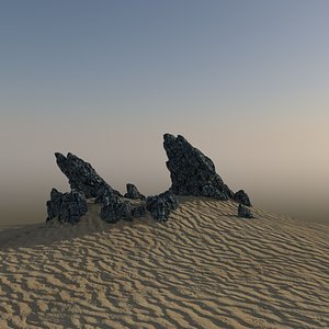 3d alien rock