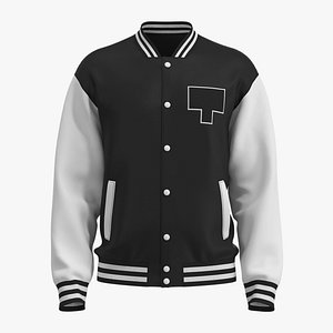 VARSITY JACKET mv2 zpac obj fbx highpoly