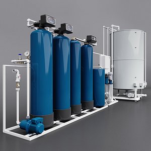 Water treatment system for pouring ice