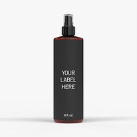 Plastic Cylinder Round Fine Mist Spray Bottle 16oz-A
