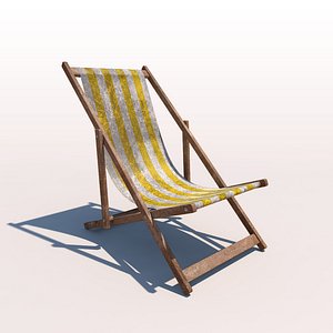 Deck Chair - Yellow - Weathered