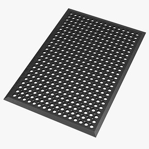 3D Rubber Door Mat Black model
