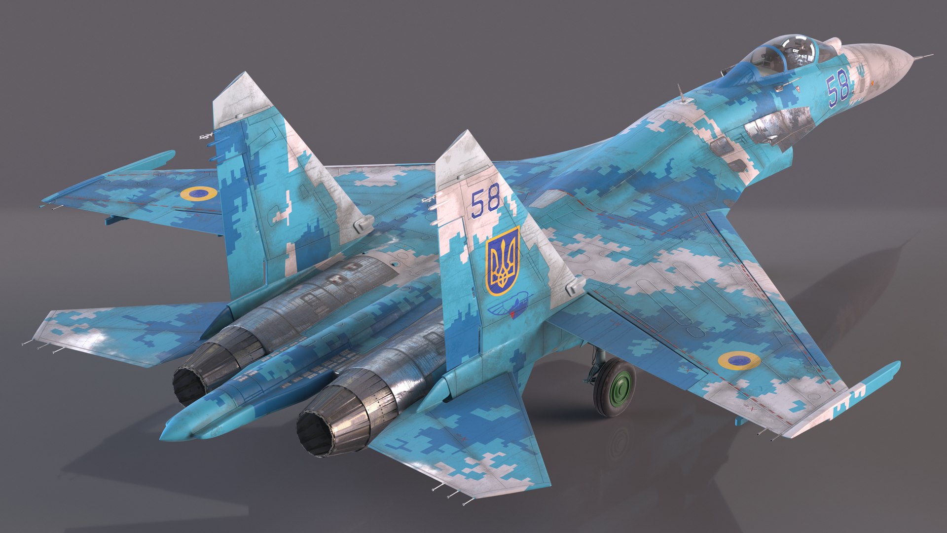 3D Ukrainian Air Force Sukhoi Su-27 Flanker Old https://p.turbosquid.com/ts-thumb/NC/cRrAks/fA/ukrainianairforcesukhoisu27flankerold3dmodel007/jpg/1666725536/1920x1080/fit_q87/d3850470795f16ec7a8b0a983b90a8670c740d09/ukrainianairforcesukhoisu27flankerold3dmodel007.jpg