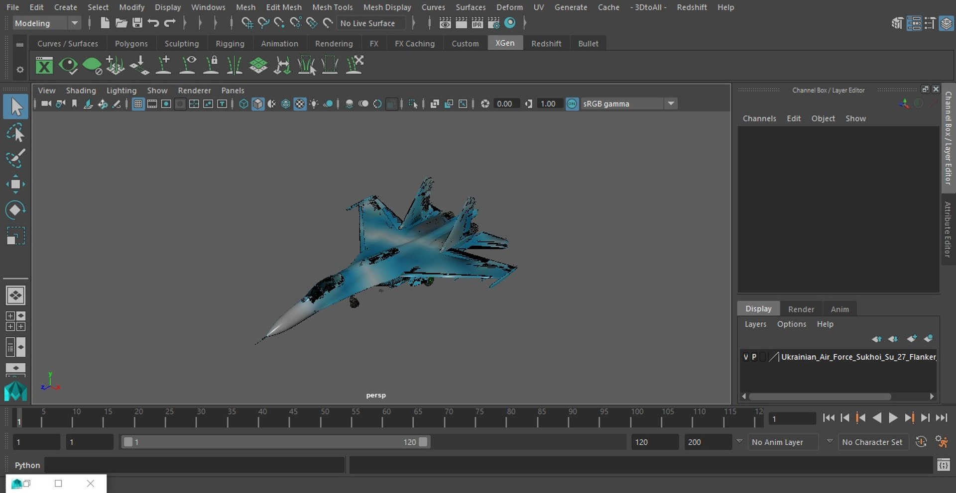 3D Ukrainian Air Force Sukhoi Su-27 Flanker Old https://p.turbosquid.com/ts-thumb/NC/cRrAks/lt/ukrainianairforcesukhoisu27flankerold3dmodel025/jpg/1666725605/1920x1080/fit_q87/89079393712de0bd798e5f9f6b2f68ebc05cb0a6/ukrainianairforcesukhoisu27flankerold3dmodel025.jpg