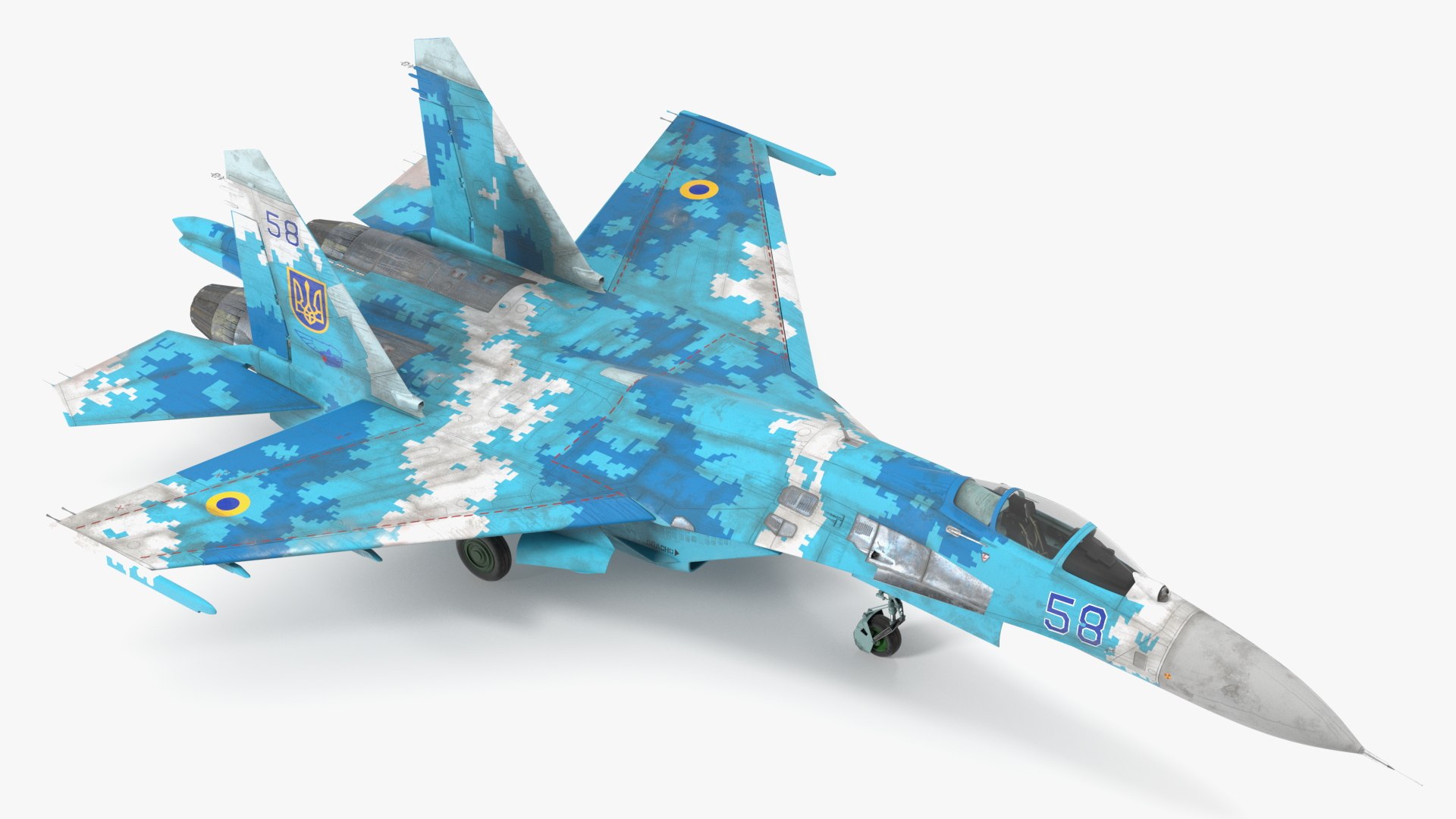3D Ukrainian Air Force Sukhoi Su-27 Flanker Old https://p.turbosquid.com/ts-thumb/NC/cRrAks/mt/ukrainianairforcesukhoisu27flankerold3dmodel011/jpg/1666725552/1920x1080/fit_q87/890cd74c437dae38d40ad2c6fab7ad50bdd63bbf/ukrainianairforcesukhoisu27flankerold3dmodel011.jpg