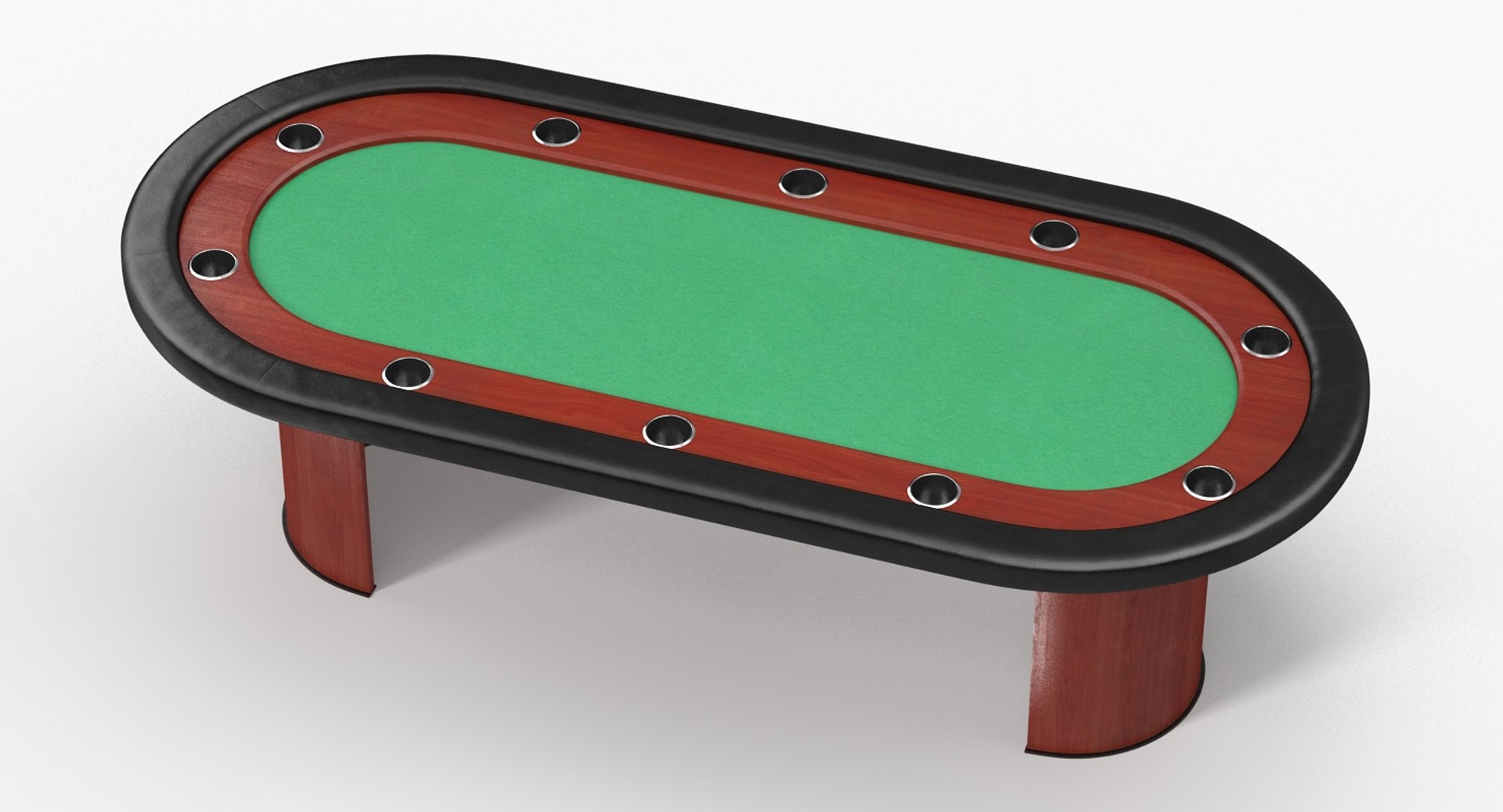 Poker Table 3D Model 3D model preview