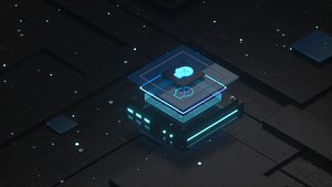 3D C4D Octane CPU chip core capacitance Scifi Circuit board 14