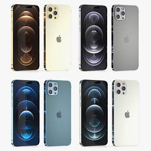 colors apple iphone 12 3D model