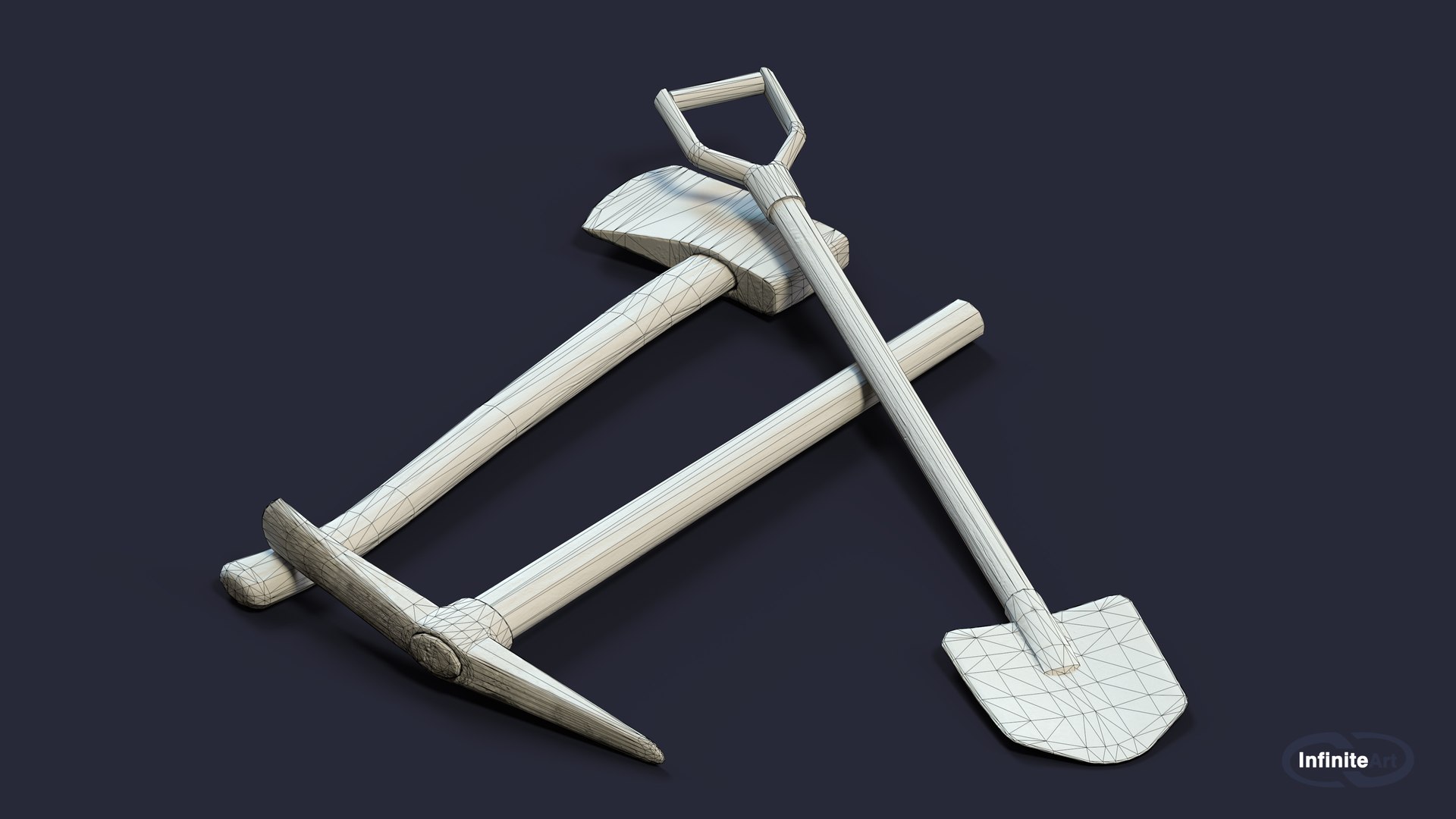 Pick And Shovel And Axe 3D TurboSquid 1916628