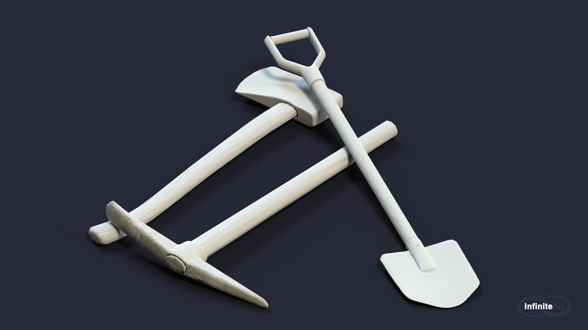 Pick And Shovel And Axe 3D TurboSquid 1916628