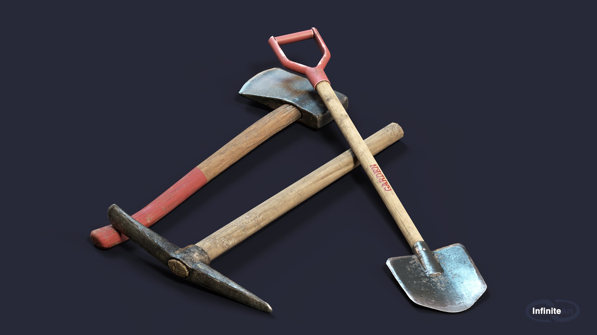 Pick and shovel and axe 3D https://p.turbosquid.com/ts-thumb/NC/t235PT/Hj/1/jpg/1656055946/1920x1080/fit_q87/9f150f540b45bea0c5e3f18b88dc4121ef9393a6/1.jpg