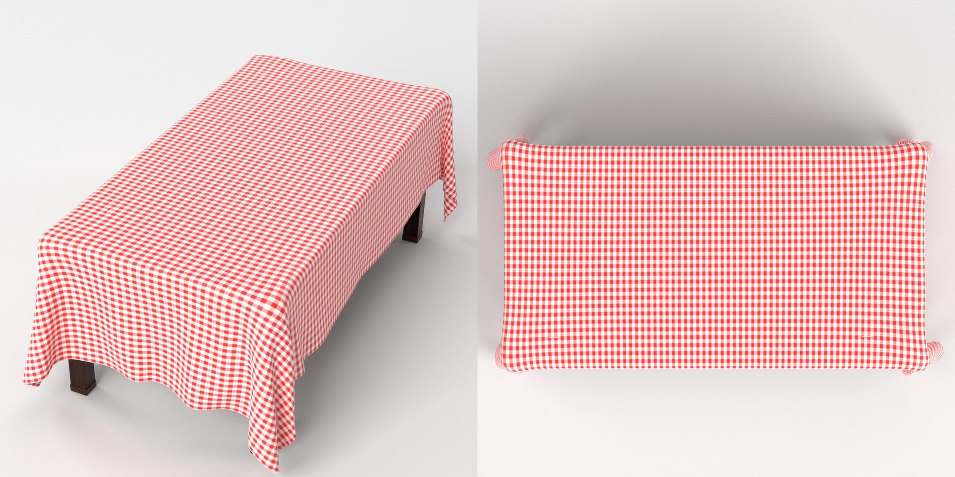 Table With Tablecloth 1 3D Model - TurboSquid 1972482
