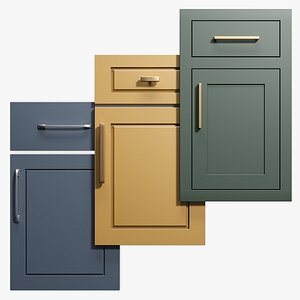 3D model Cabinet Doors Set 9