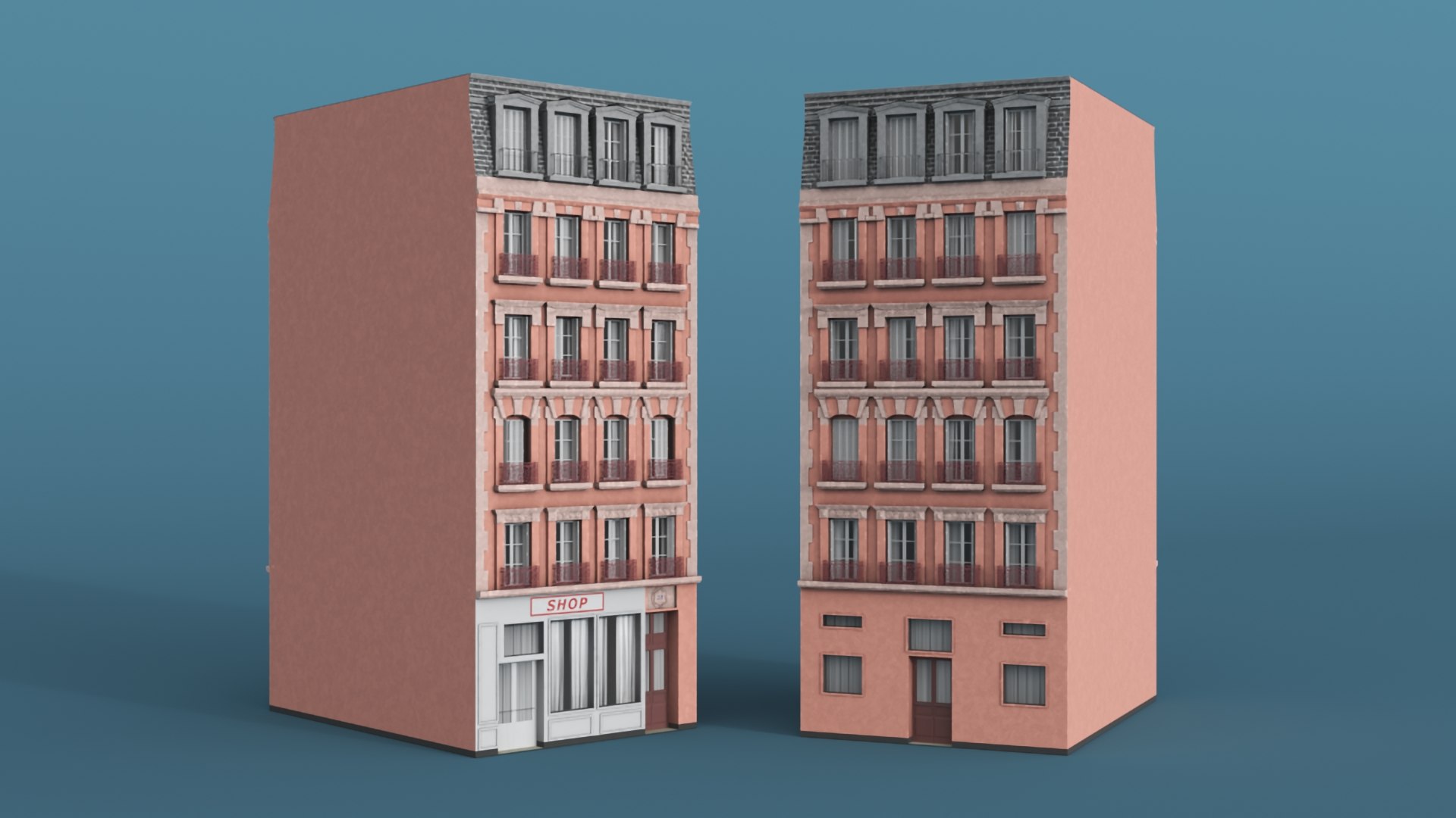 Paris Traditional Architecture Building Model - TurboSquid 2288475