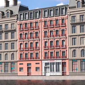 Paris Traditional Architecture Building model