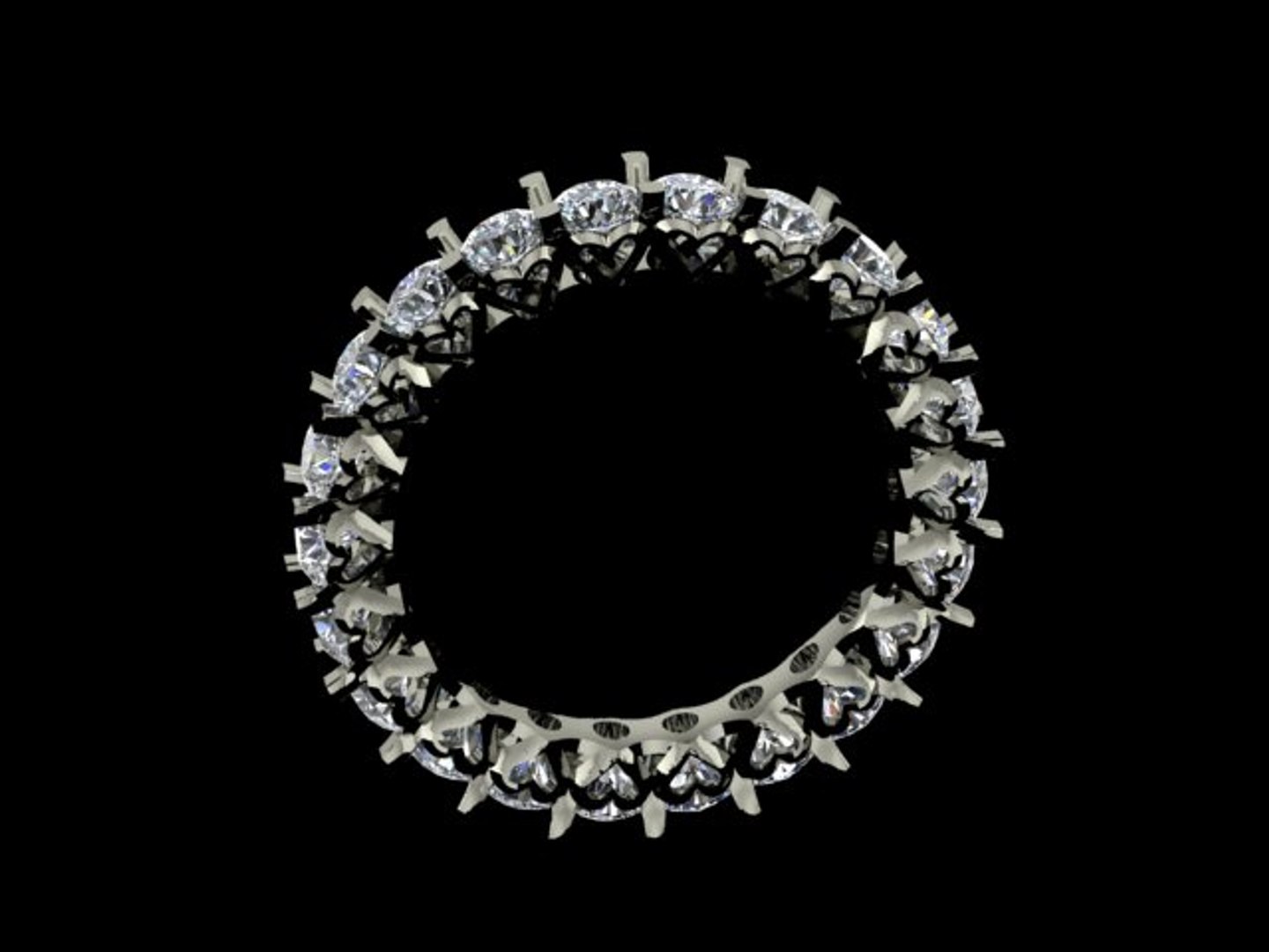 Heart ring diamond model - TurboSquid 1381146