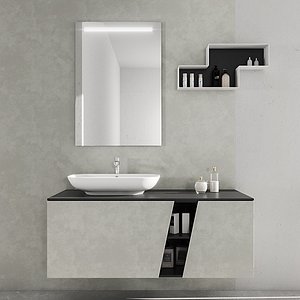 3D model bathroom furniture set arcom