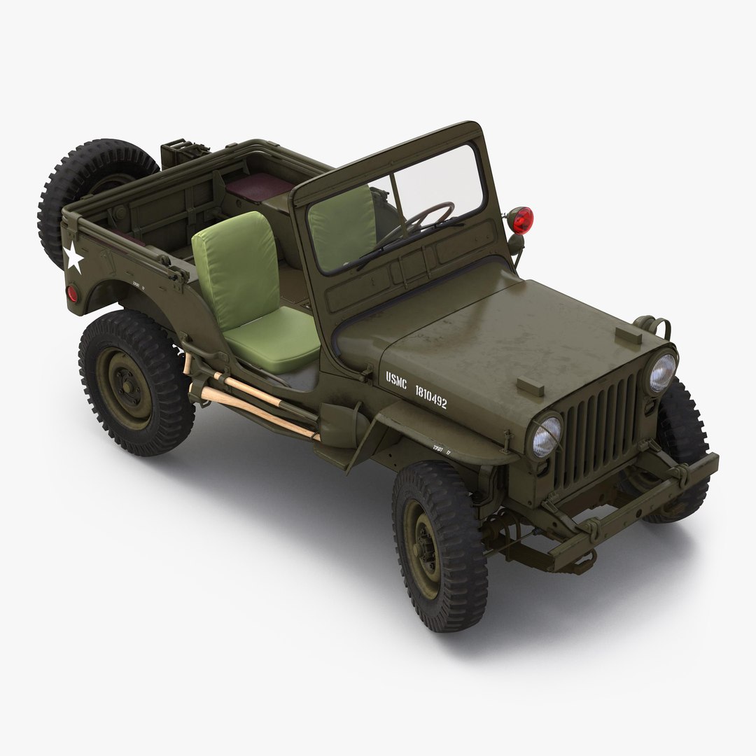 Jeep Willys M38 Rigged 3D Model 3D model preview