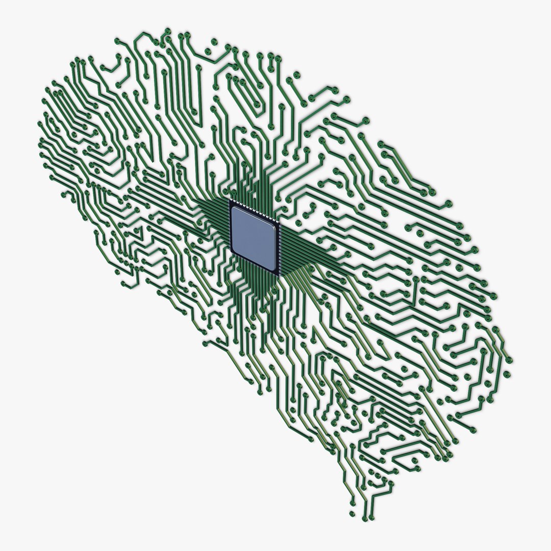 Electronic Circuit Board Brain 3D Model - TurboSquid 1613637