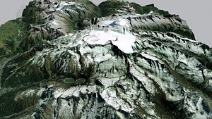 3D model Mountain landscape Ghiacciaio dellAdamello Italy