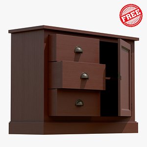 Wooden Cabinet with Drawers