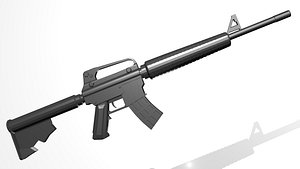Low Poly M4A1 3D model
