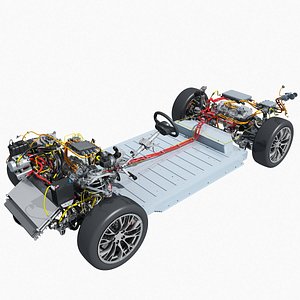 Electric vehicle chassis 3D model