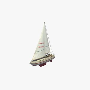 najad 343 sailboat 3D model