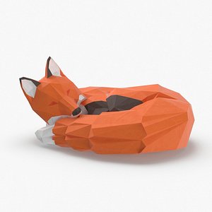 fox---sleep 3D model