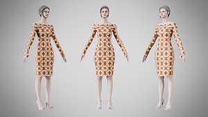 Dress 11 Warm Geometric Organic