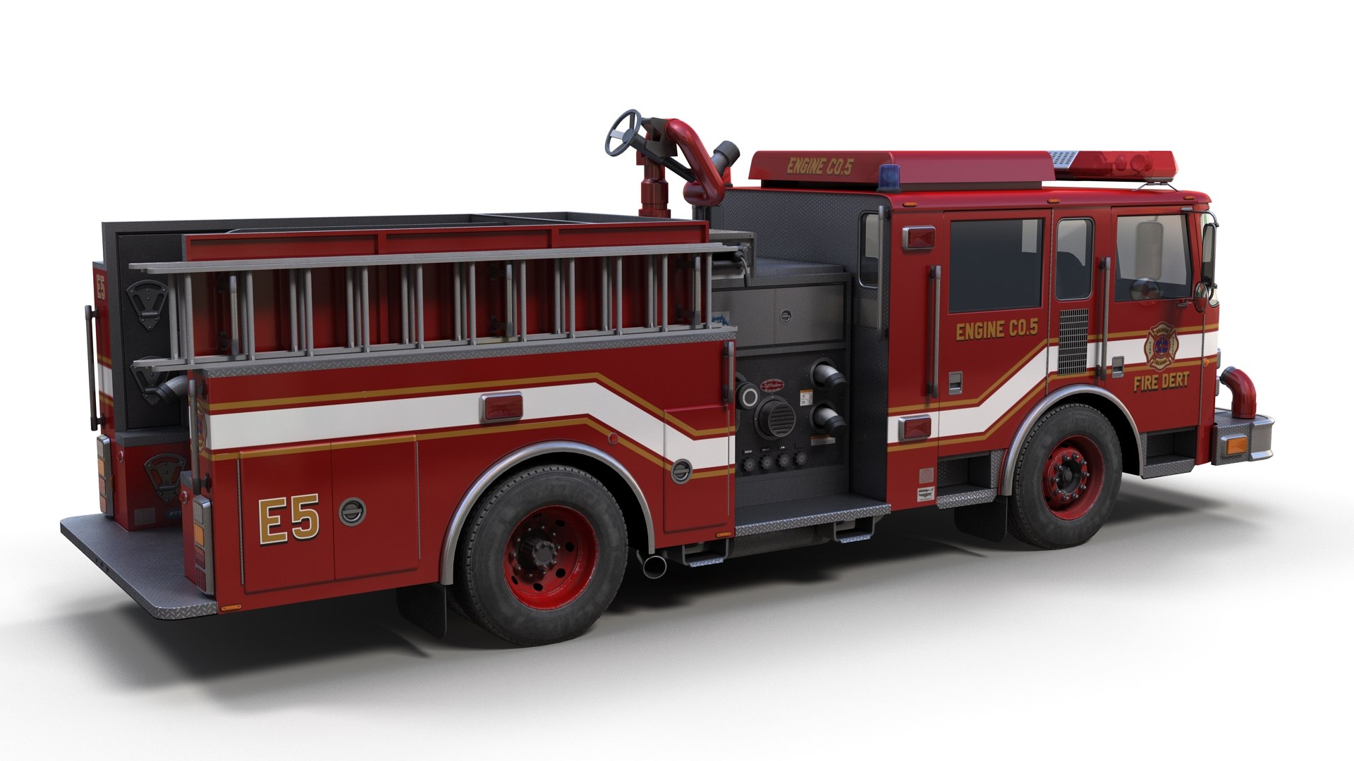 Fire truck model - TurboSquid 1953435