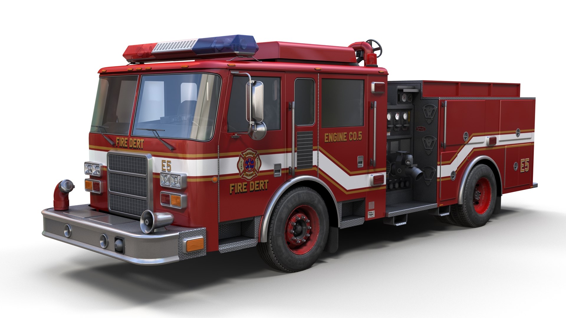 Fire truck model - TurboSquid 1953435