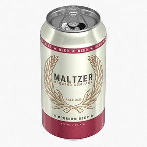 3D model Open Standard Beer Can 375ml