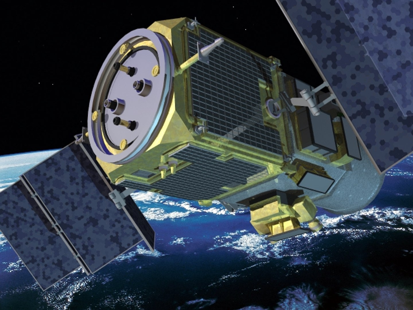 Telecommunication Satellites 3d Model