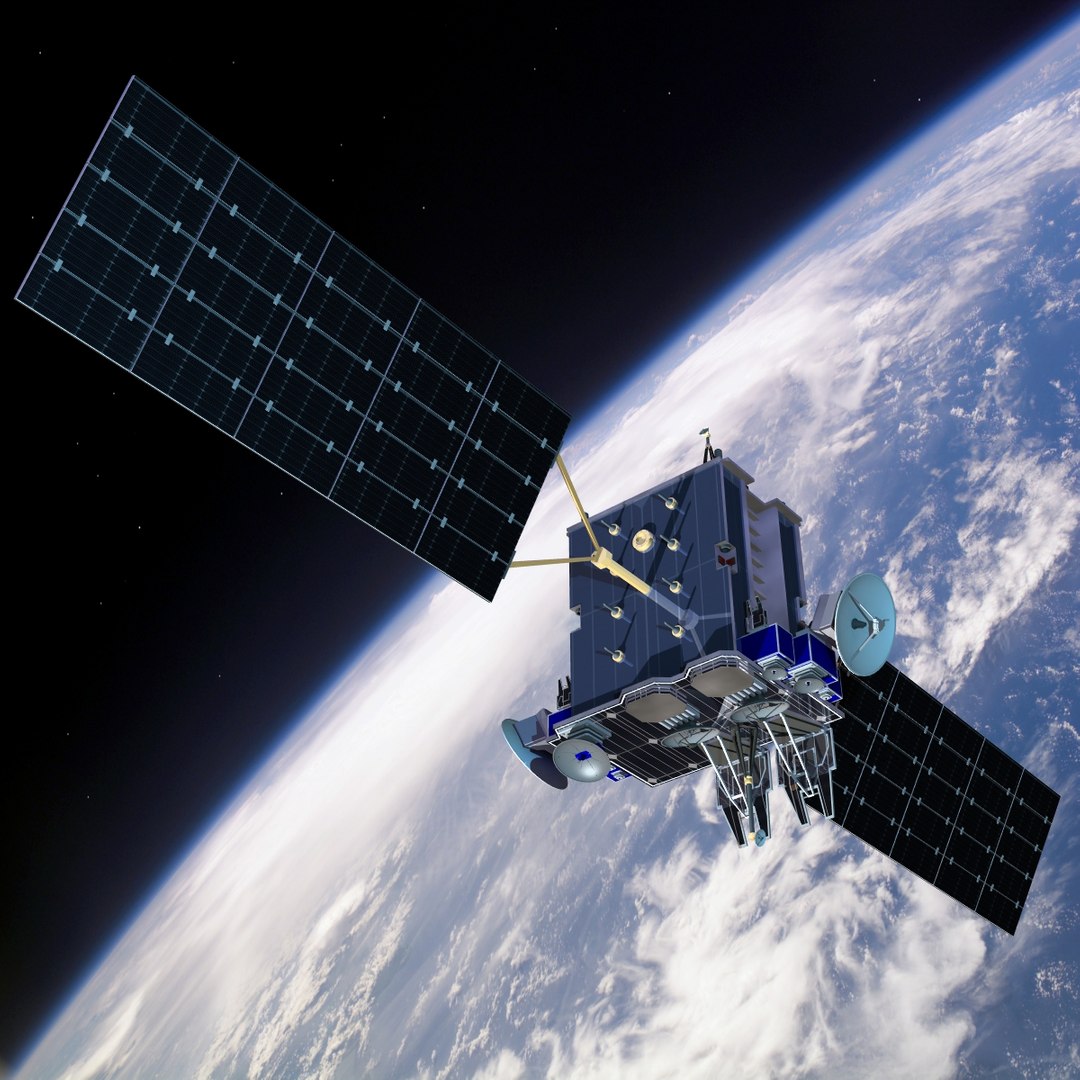 Telecommunication Satellites 3d Model