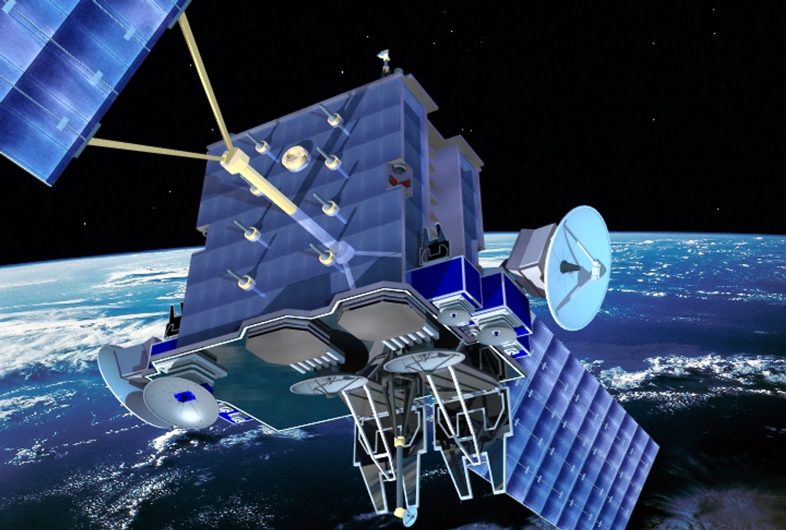 Telecommunication Satellites 3d Model