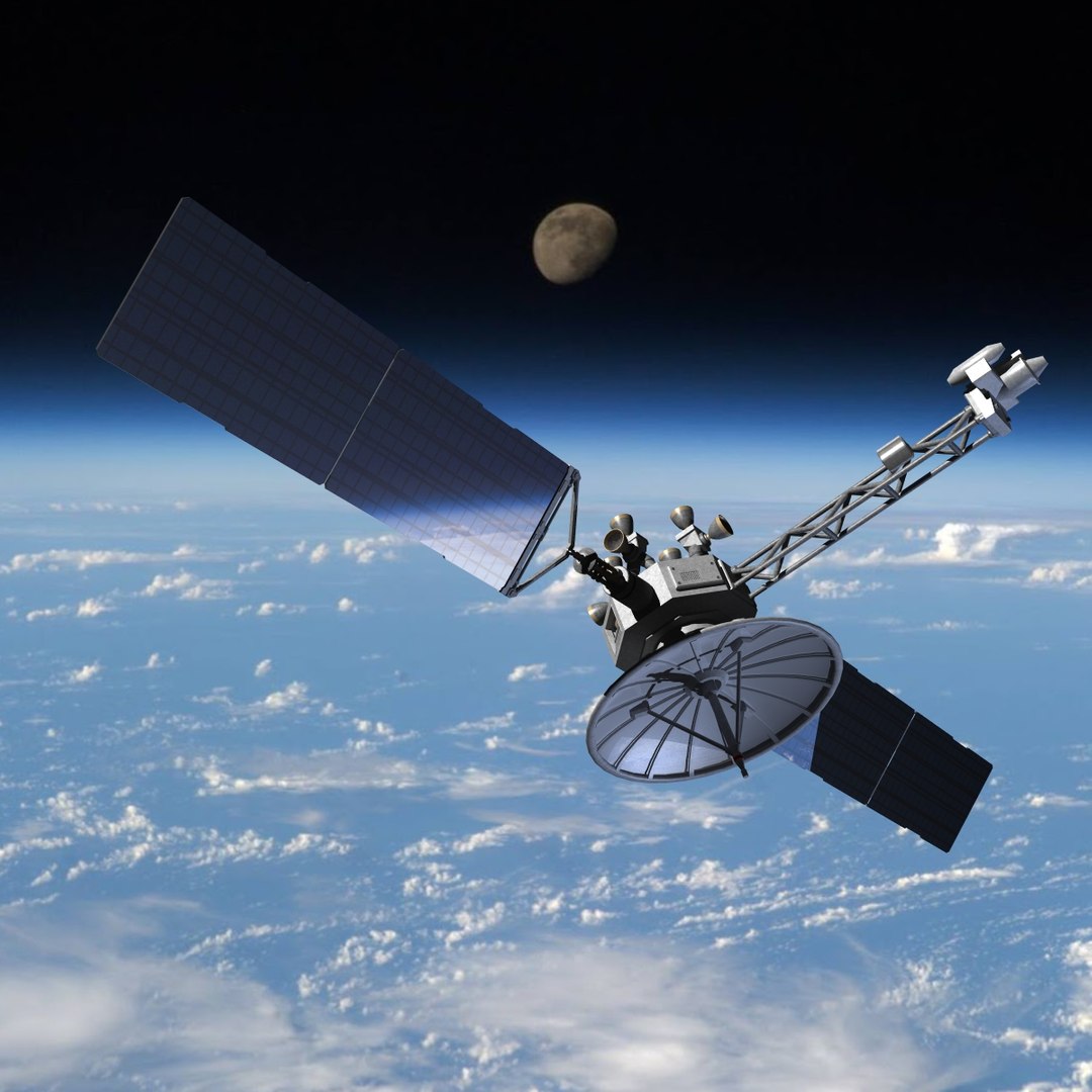 Telecommunication Satellites 3d Model